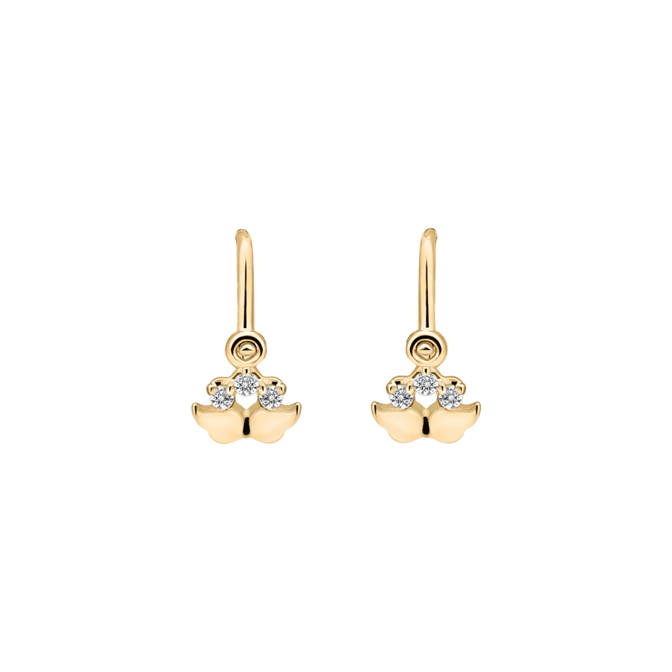 Children's diamond earrings Wings