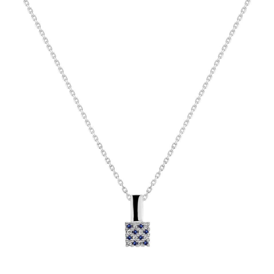 Diamond pendant with Sapphire Inés