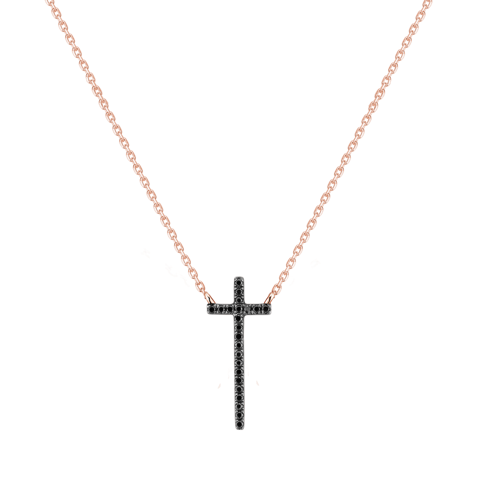 Diamond necklace Black Cross