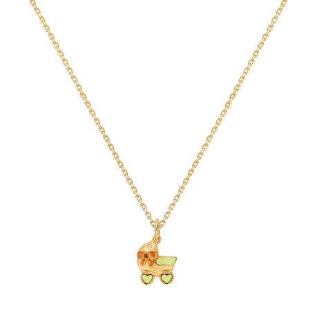 Diamond pendant with Gems Sunshine Pram