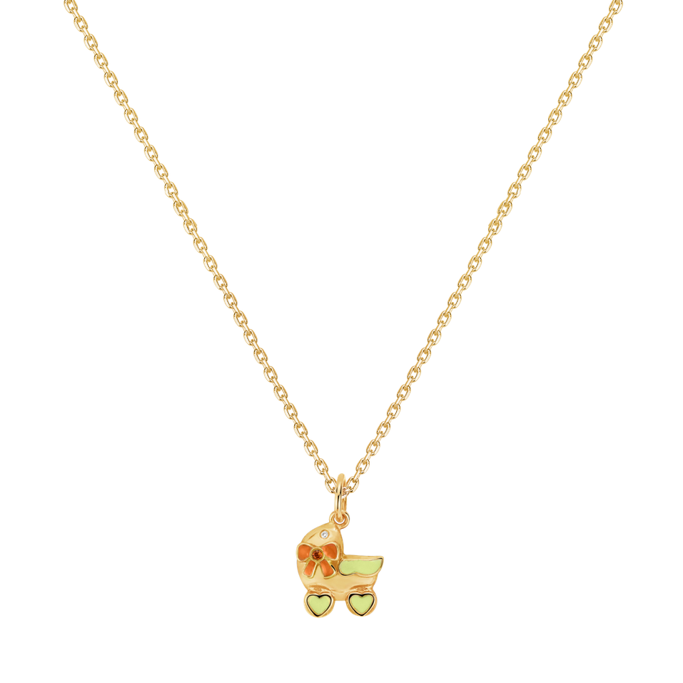 Diamond pendant with Gems Sunshine Pram