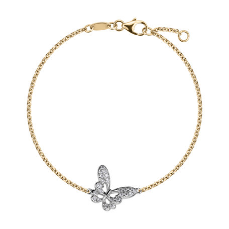 Diamond bracelet Butterfly Flower