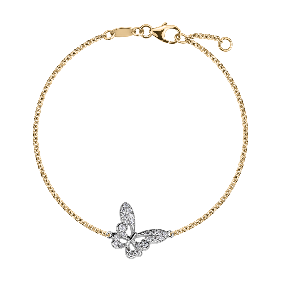 Diamond bracelet Butterfly Flower