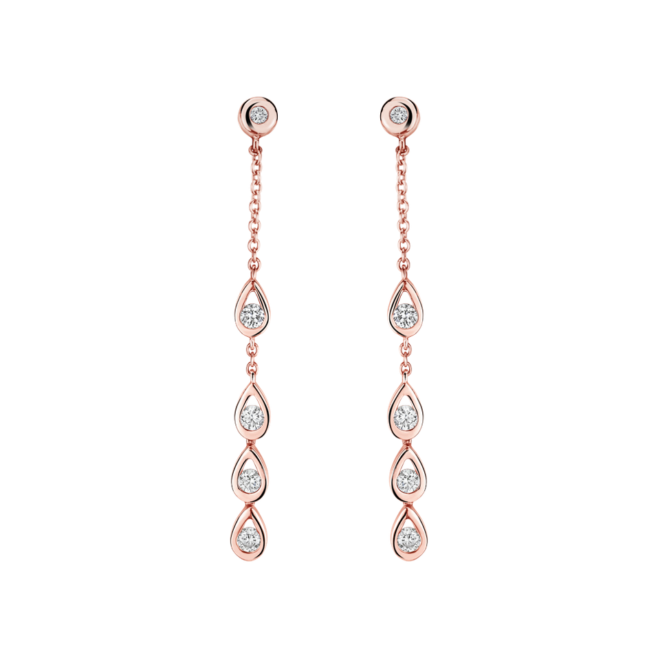 Diamond earrings Love Waterfall