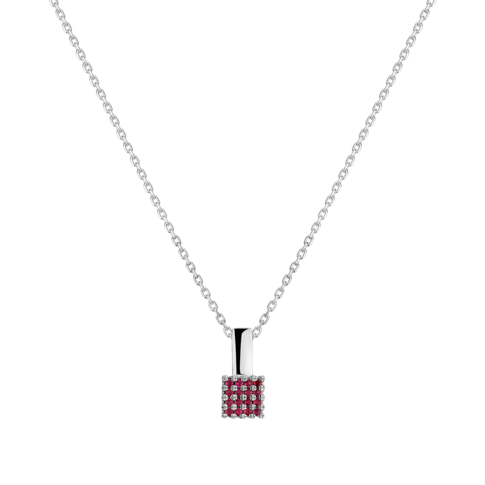 Pendant with Ruby Delicious Mosaic