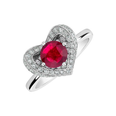 Diamond ring with Ruby Lovie