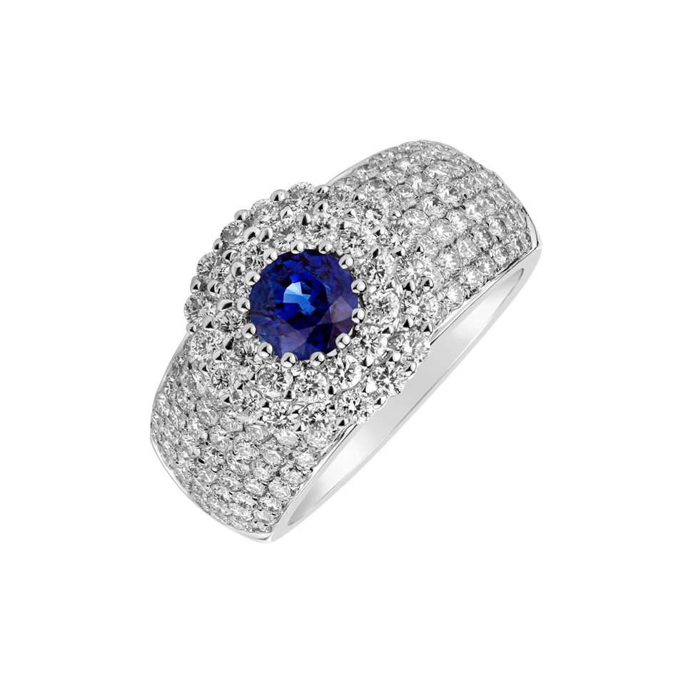 Diamond ring with Sapphire Cleopatra Sin