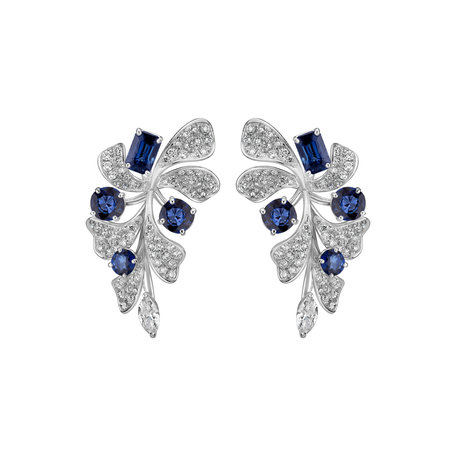 Diamond earrings and Sapphire Czarina Signature