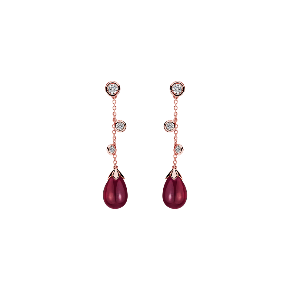 Diamond earrings with Tourmaline Rare Drops