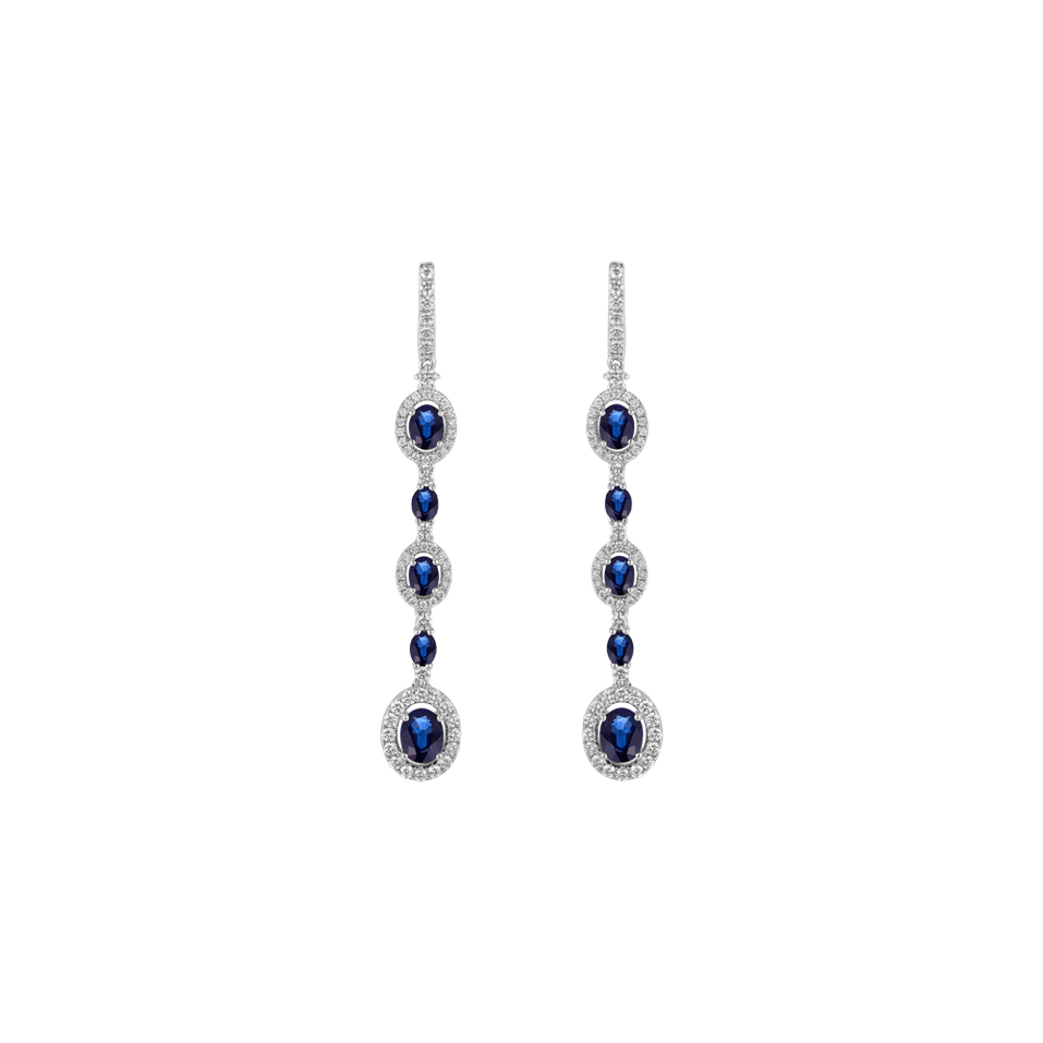 Diamond earrings and Sapphire Mephisto Touch