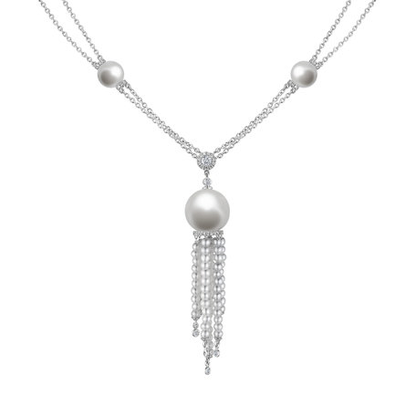 Diamond necklace with Pearls Oceara