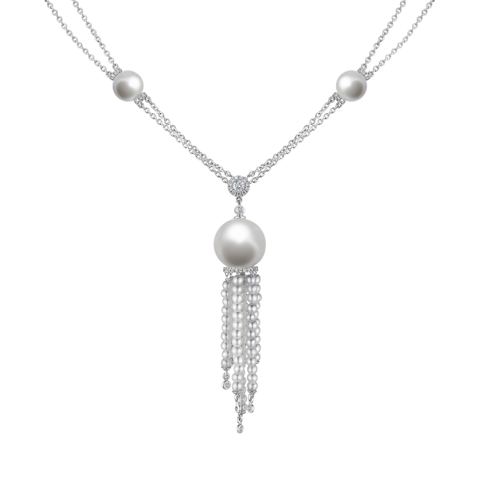 Diamond necklace with Pearls Oceara