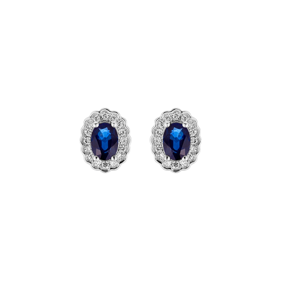 Diamond earrings with Sapphire Kingdom Sorrow