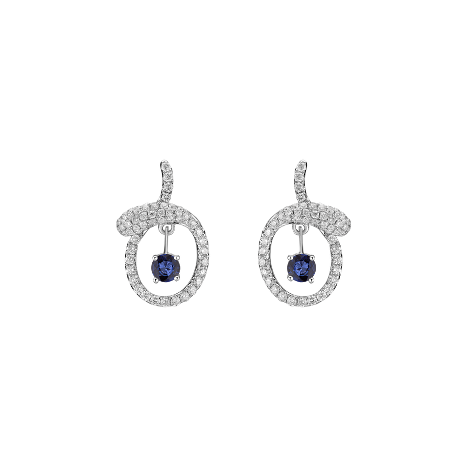 Diamond earrings with Sapphire Khloe