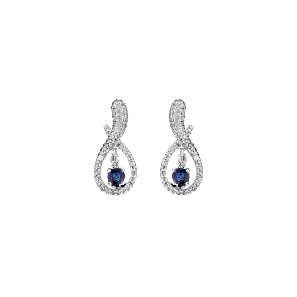 Diamond earrings with Sapphire Posh Venus