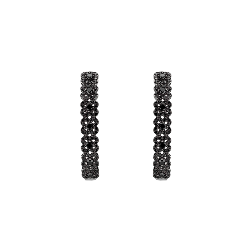 Earrings with black diamonds Charming Passion