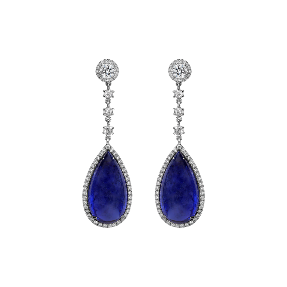 Diamond earrings with Tanzanite Finley