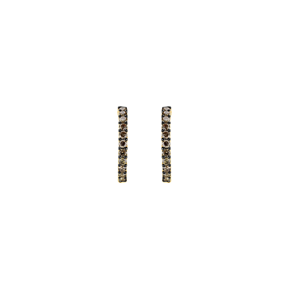 Earrings with brown diamonds Fashion Creoles