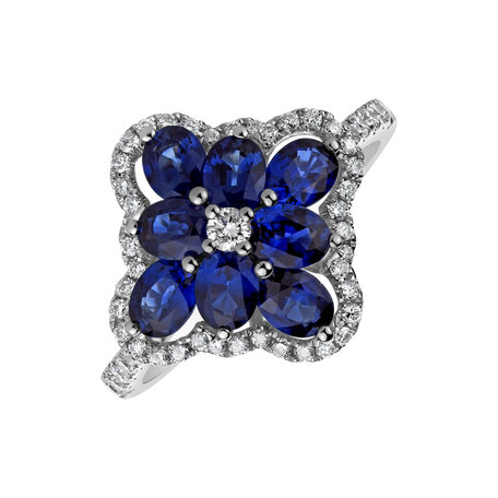 Diamond ring with Sapphire Julian