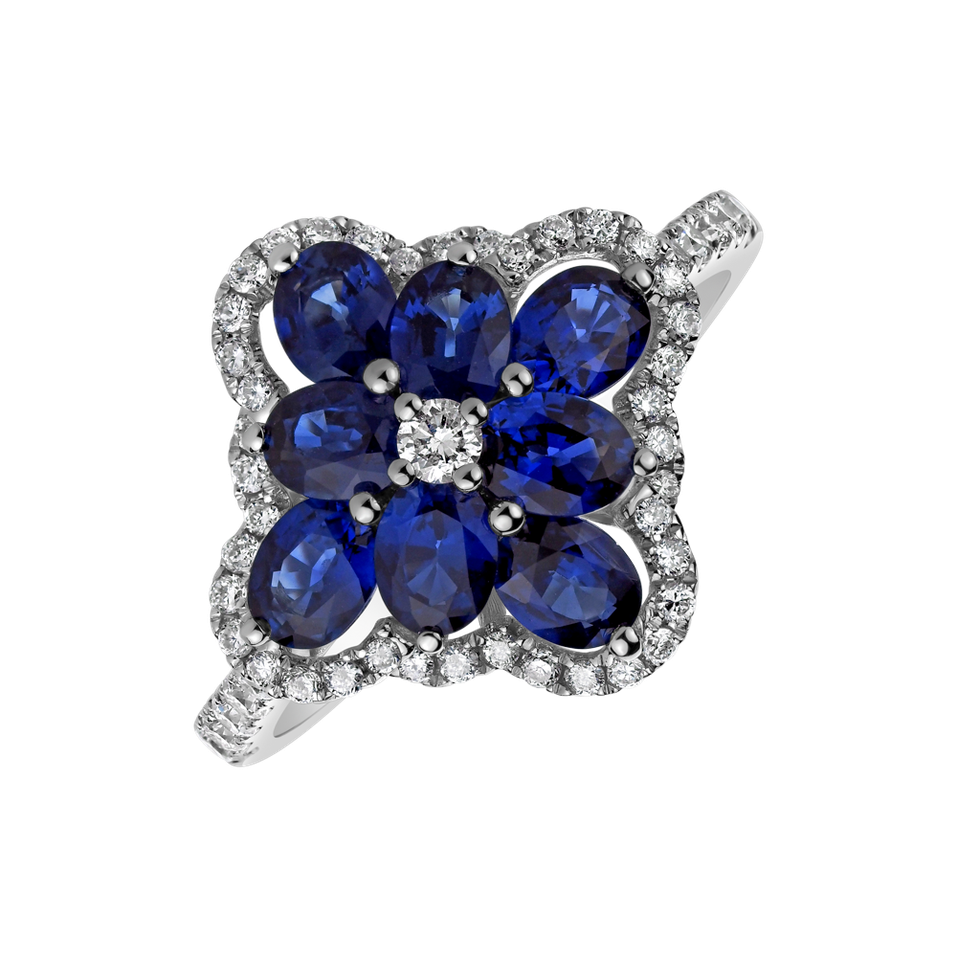 Diamond ring with Sapphire Julian