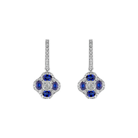 Diamond earrings and Sapphire Sage