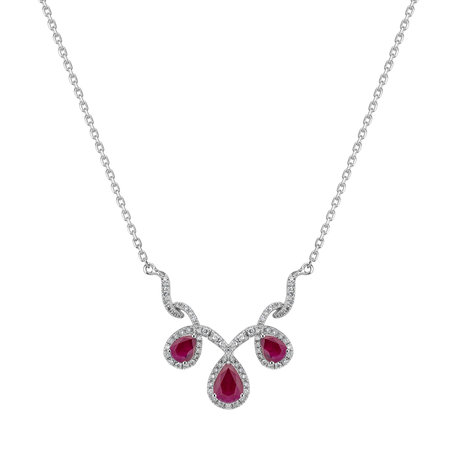 Diamond necklace with Ruby Shine Romance