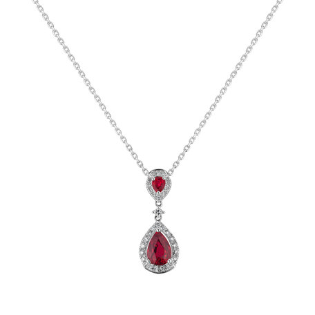 Diamond pendant with Ruby Heavenly Laments