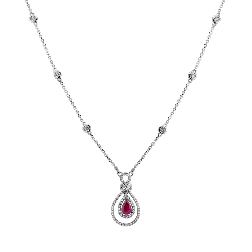 Diamond necklace with Ruby Shine Desire