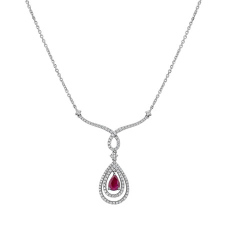 Diamond necklace with Ruby Shine Opera