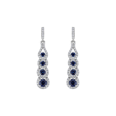 Diamond earrings with Sapphire Elysia