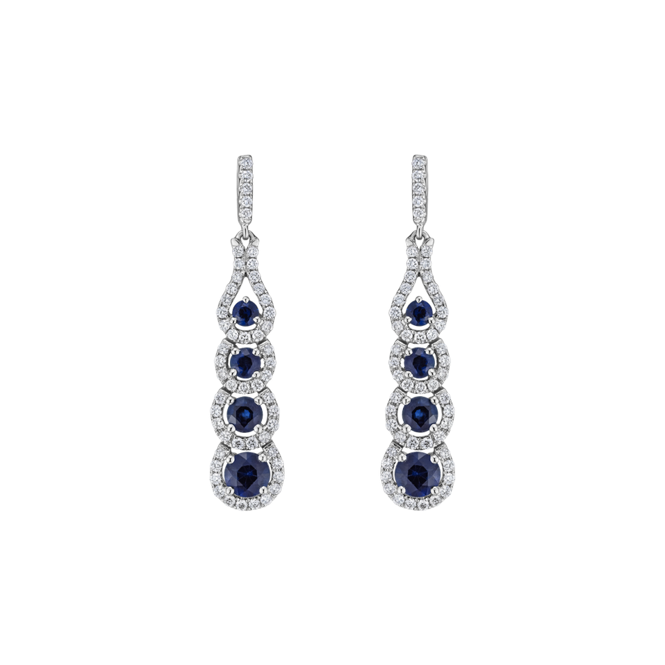 Diamond earrings with Sapphire Elysia