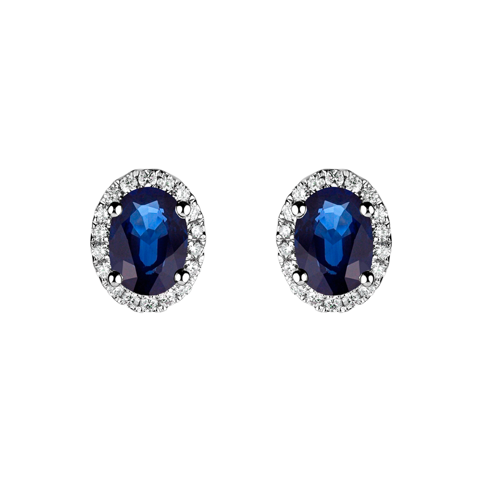 Diamond earrings with Sapphire Imperial Allegory