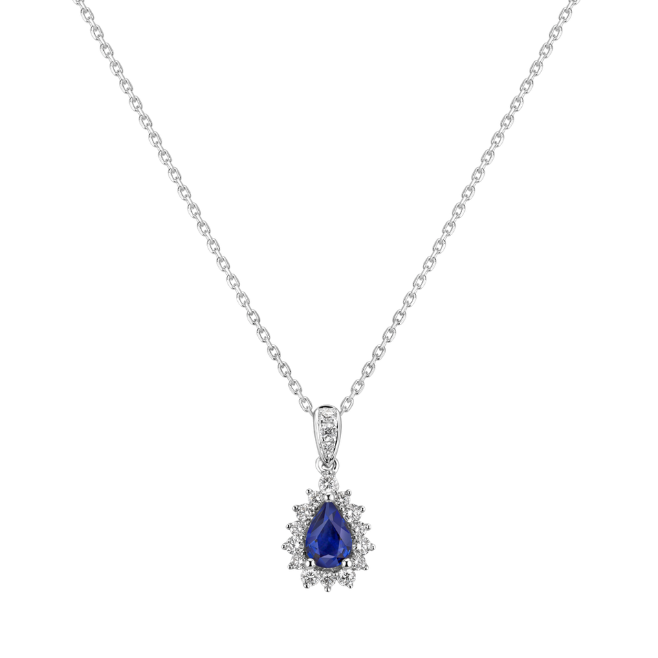 Diamond pendant with Sapphire Ethereal Whisper