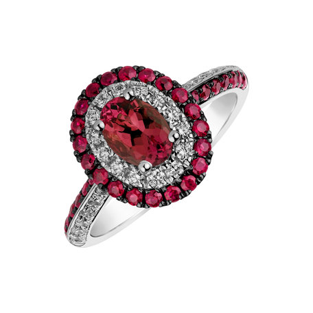 Diamond ring with Ruby Euphème