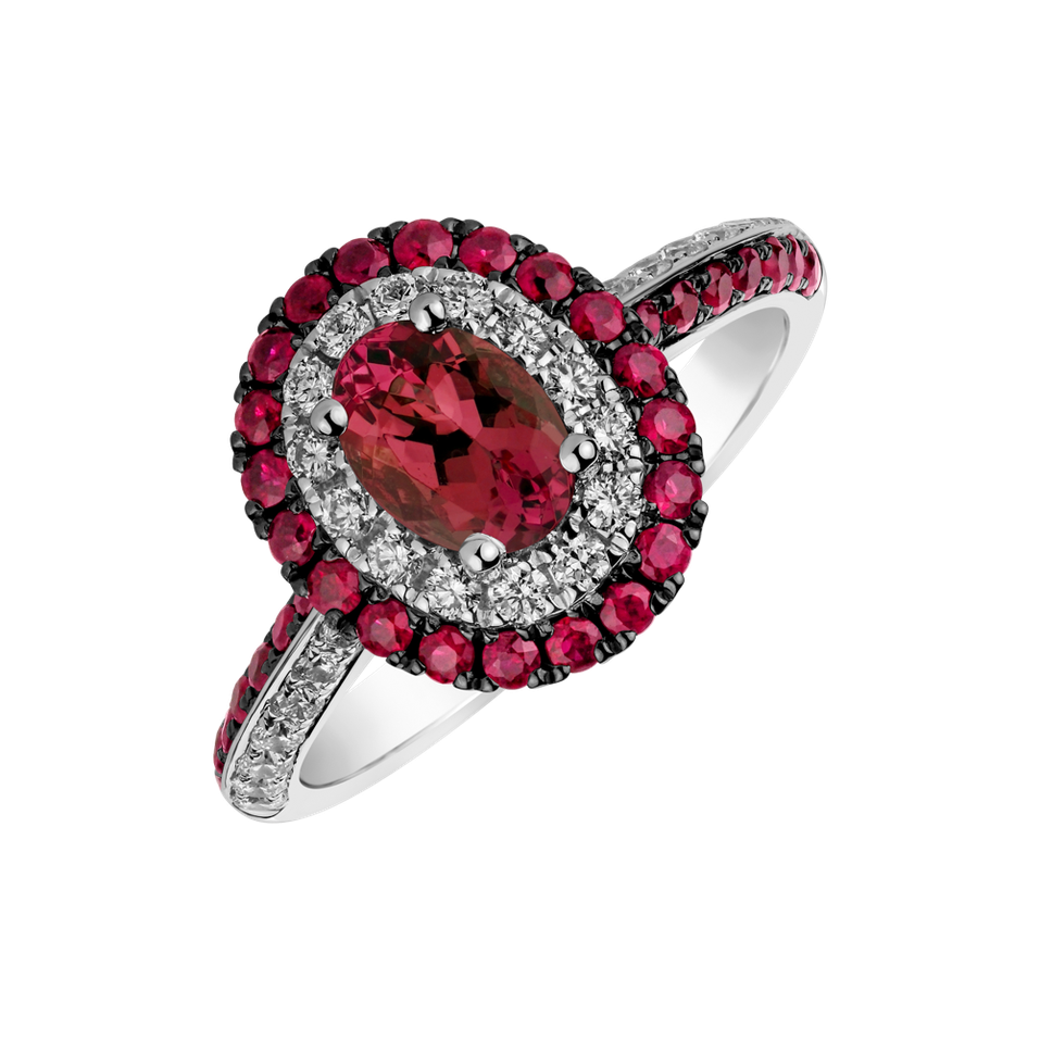 Diamond ring with Ruby Euphème