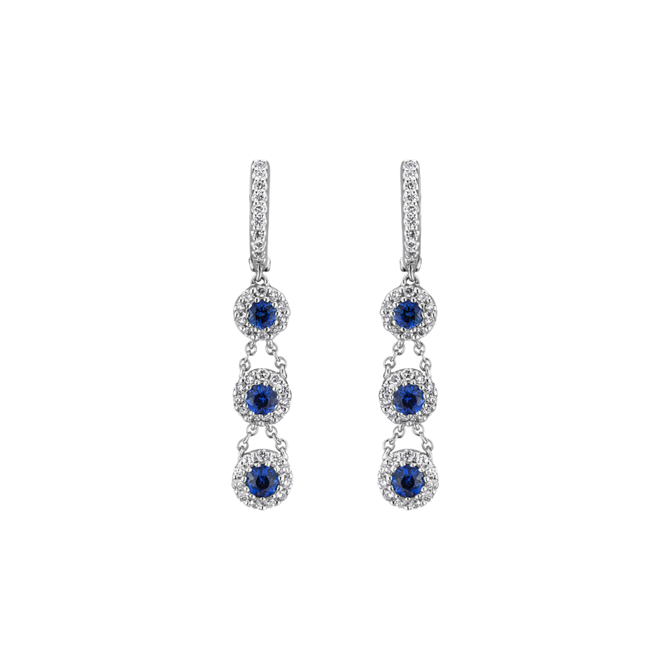 Diamond earrings with Sapphire Ithildel