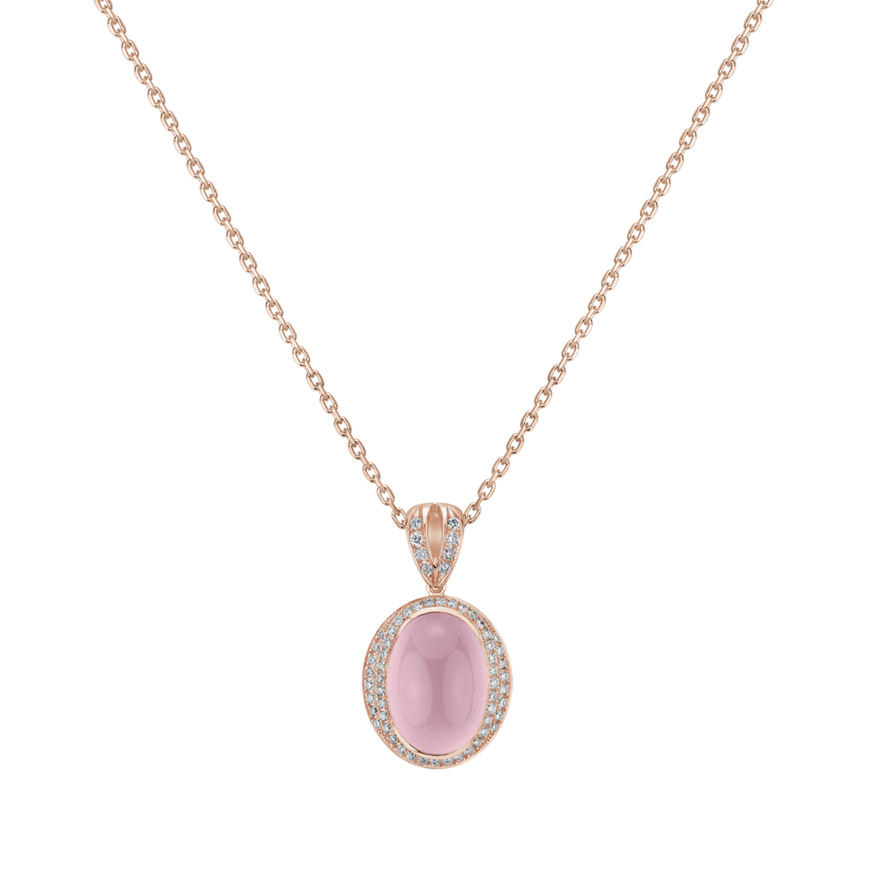 Diamond pendant with Rose Quartz Young Spirit