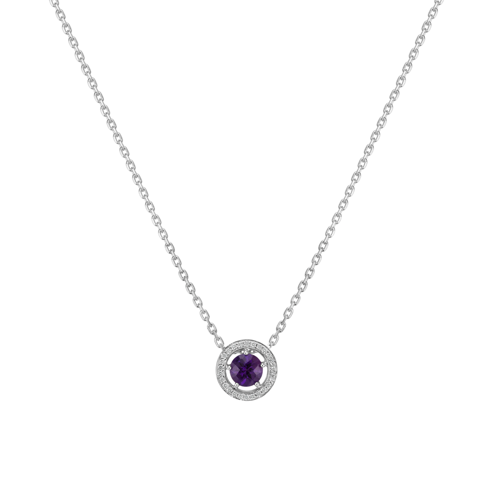 Diamond pendant with Amethyst African Infinite Hope