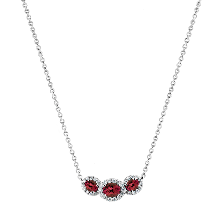 Diamond necklace with Ruby Royal Symphony