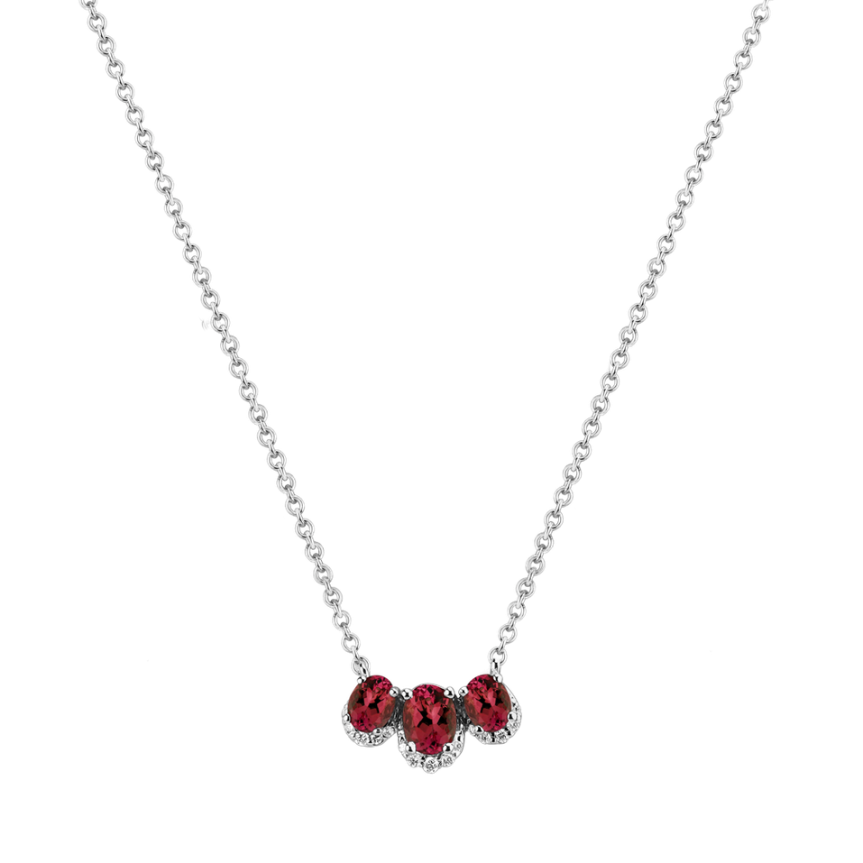 Diamond necklace with Ruby Royal Melody