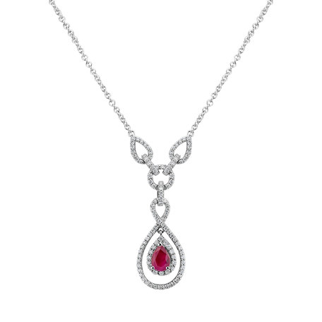 Diamond necklace with Ruby Glamorous