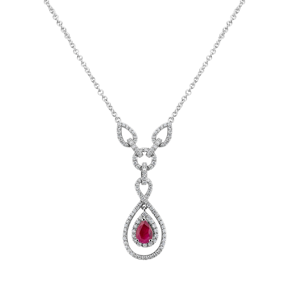 Diamond necklace with Ruby Glamorous