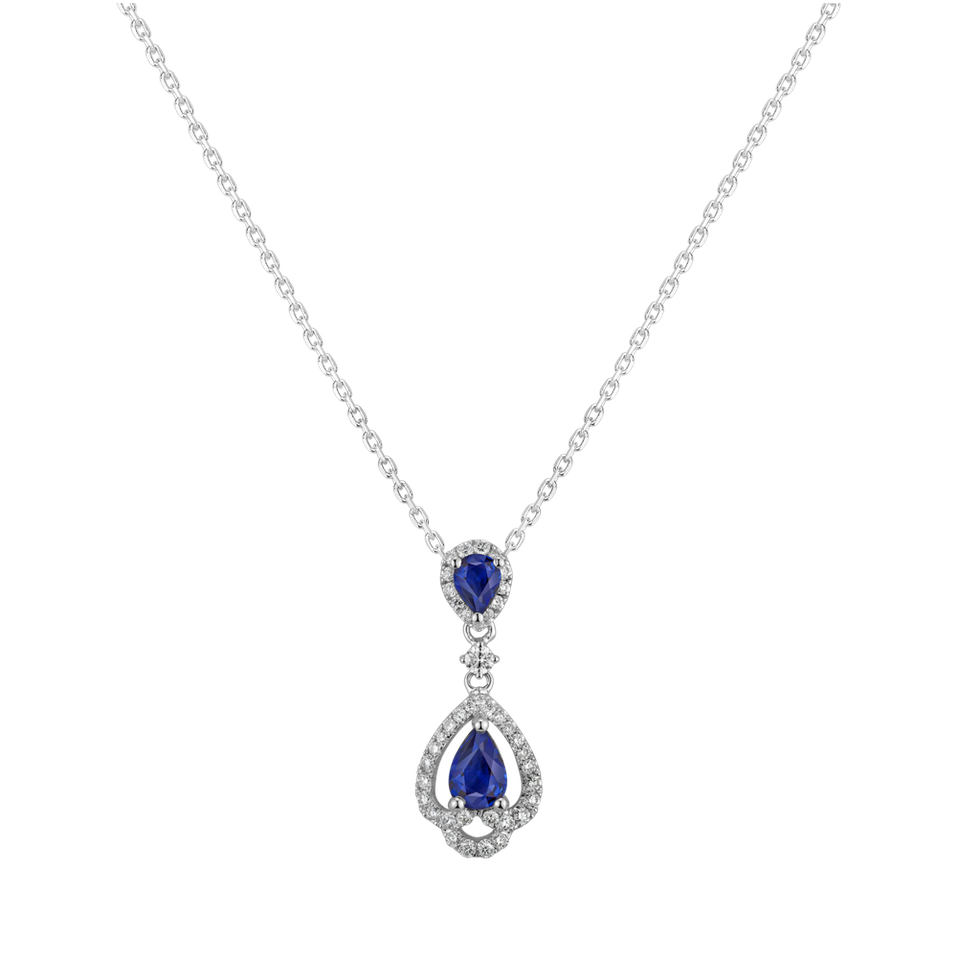 Diamond pendant with Sapphire Royal Delight