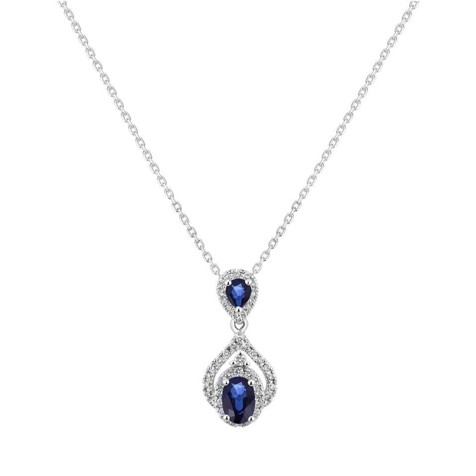 Diamond pendant with Sapphire Mysterious Planet