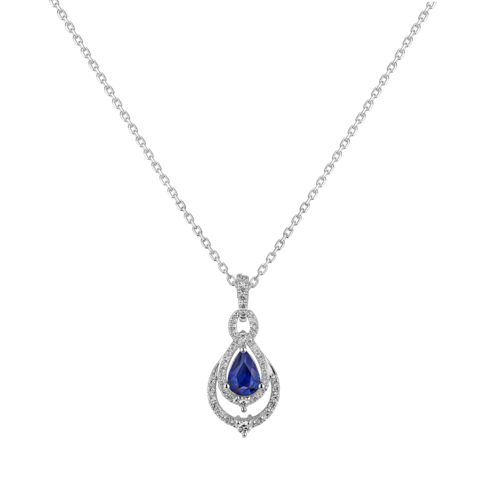 Diamond pendant with Sapphire Her Highness