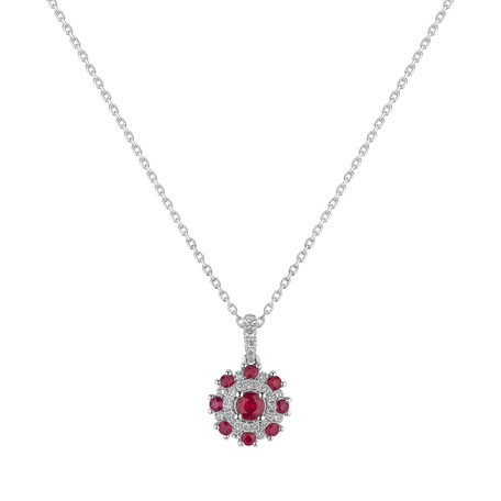 Diamond pendant with Ruby Crimson Eclipse