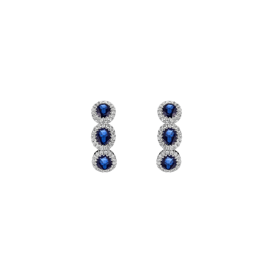 Diamond earrings and Sapphire Kingdom Bloom