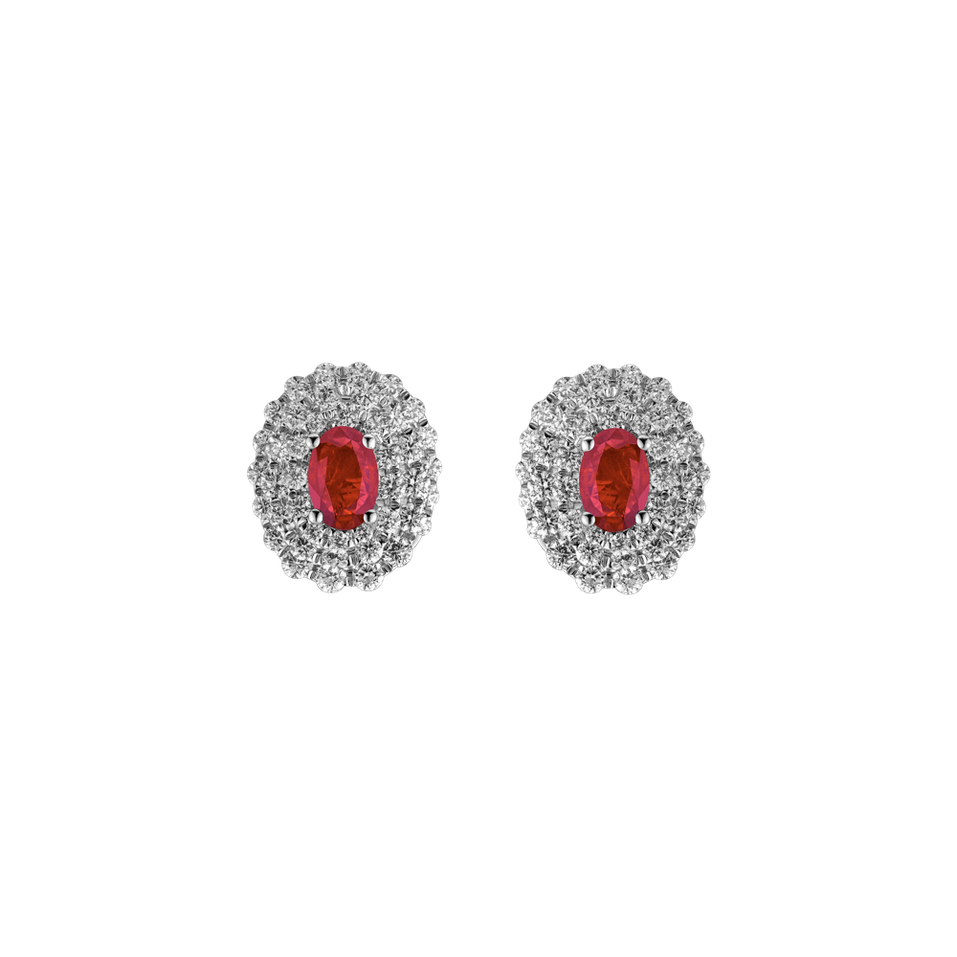 Diamond earrings with Ruby Ruby Passion