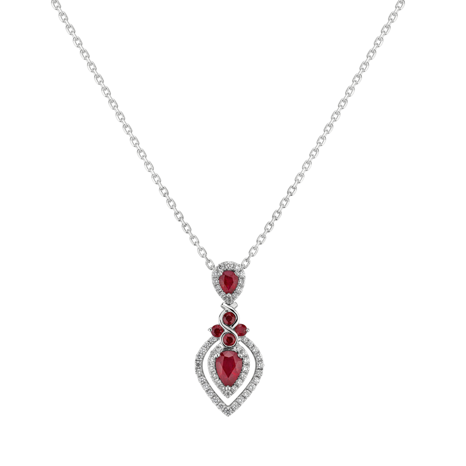 Diamond pendant with Ruby Fateful Passion