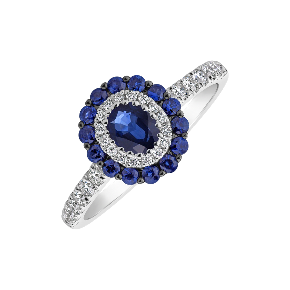 Diamond ring with Sapphire Aristocrat Pleasure